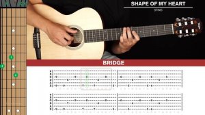 Shape Of My Heart Guitar Cover Sting 🎸|Tabs + Chords|