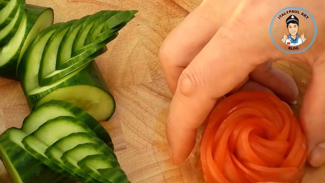 Super Salad Decoration Ideas - Tomato Rose - Cucumber Decoration смотреть онлайн