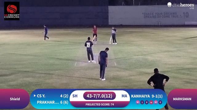 Live Cricket Match | Shield vs MARKSMAN | 01-Mar-24 10:23 PM 12 overs | A | CricHeroes смотреть онлайн