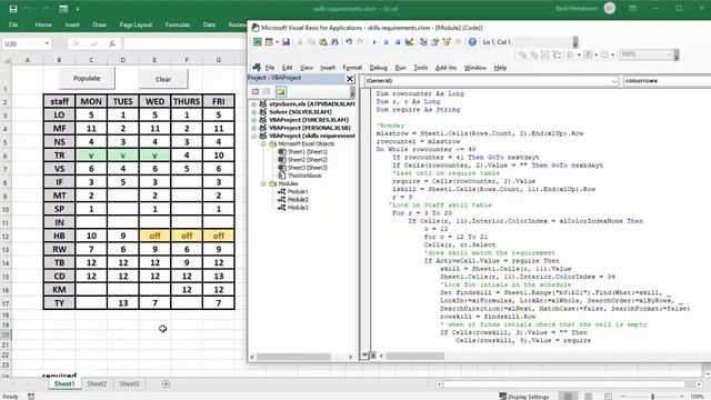Match skills with required tasks in Excel смотреть онлайн