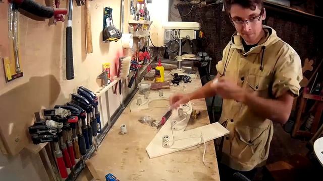Как сделать лампу из дерева? // How to make a lamp out of wood? смотреть онлайн