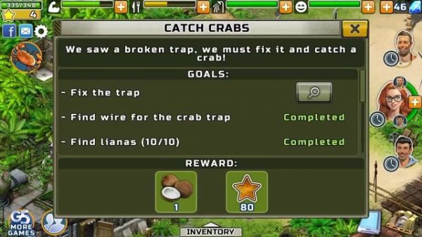 Survivors: The Quest ( Android \ iOS game ) | Walkthrough 3 - Crab Trap