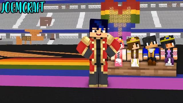 PRINCE & PRINCESS APHMAU, EIN, AARON, KC, KIM | GOMY GOMY DANCE | SHUFFLE DANCE -Minecraft Animatio смотреть онлайн