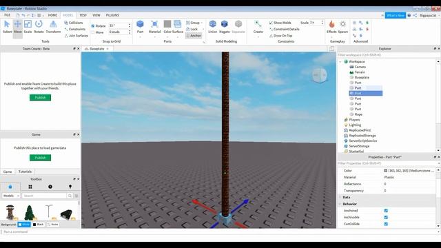 Roblox Studio Tutorial | How to make a Climbable Rope In Roblox Studio смотреть онлайн