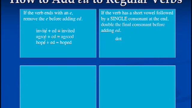 How to Read and Write the Past Tense of Regular English Verbs смотреть онлайн