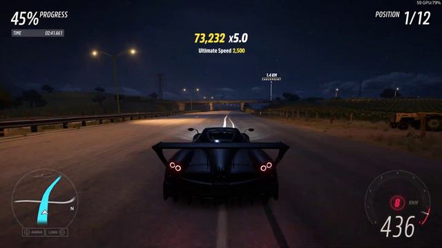 Forza Horizon 5  Best FRAM EXP+CR+SP Car:pagani Huayra Bc Forza Edition