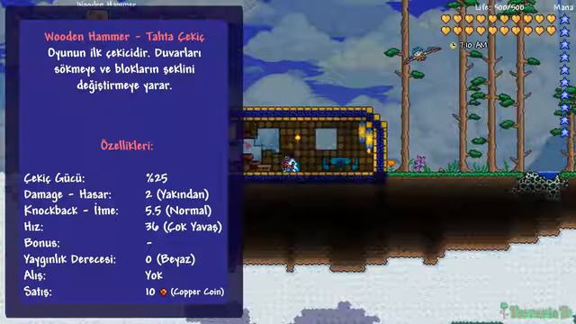 Terraria Türkçe Rehber: Wooden Hammer - Tahta Çekiç смотреть онлайн