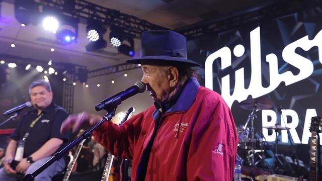 American Icon And Guitar Legend Trini Lopez Premieres His Gibson Signature Model At NAMM 2019