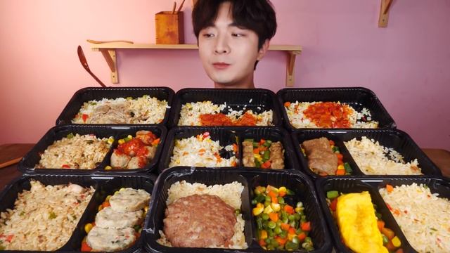 ENG SUB)Amazing! Lunch Box 6 Kinds+Rice Bowl 3 Kinds Eat Mukbang?Korean ASMR 후니 Hoony Eatingsound