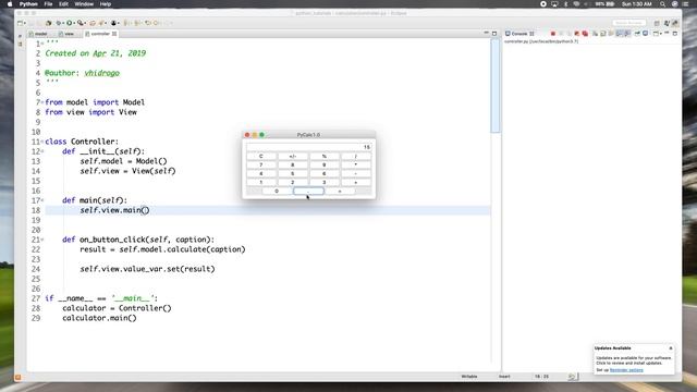 Python Tutorial: GUI Calculator with Model View Controller #8 смотреть онлайн