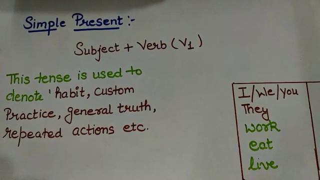 simple present tense | part-1|English grammar | смотреть онлайн