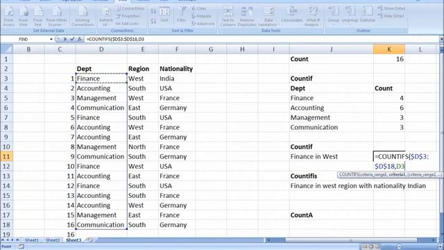 Count Countif Countifs Counta Countblank Formula In excel in Tamil | Formulas and functions Tamil 9 смотреть онлайн