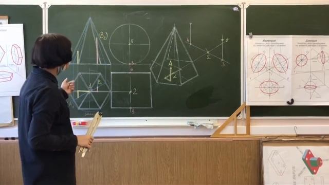 Построение 2х геометрических тел в изометрии