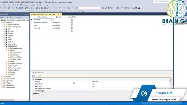 Creación de Base de Datos Colegio para Sistema Colegio en Visual Studio смотреть онлайн