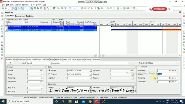 Earned Value Analysis in Primavera P6 (Watch & Learn) смотреть онлайн