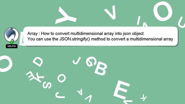 Array : How to convert multidimensional array into json object смотреть онлайн