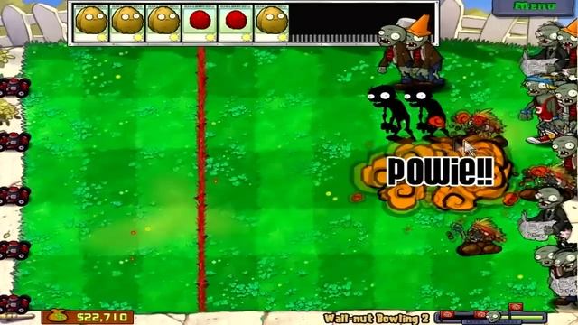 Plants vs. Zombies Mini-Games - Wall-Nut Bowling 2 смотреть онлайн
