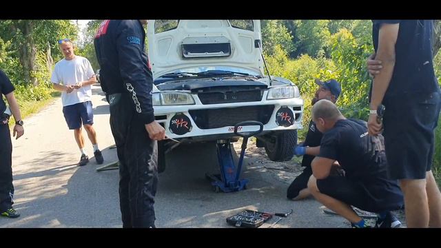 Krzysztof Hołowczyc Subaru Impreza gearbox service SS2 Rally Poland 2021 смотреть онлайн