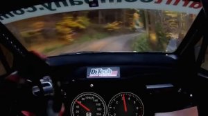 ралли трасса, вид из кабины пилота