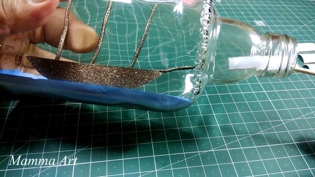 DIY- How to make Ship in a Bottle with waste glass bottle and invitation card | Waste Material Craf смотреть онлайн