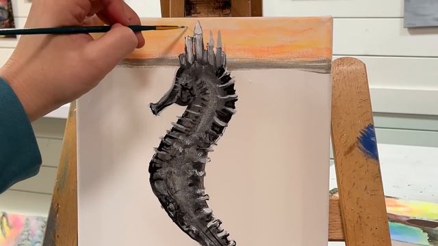 How To Paint A SEAHORSE смотреть онлайн