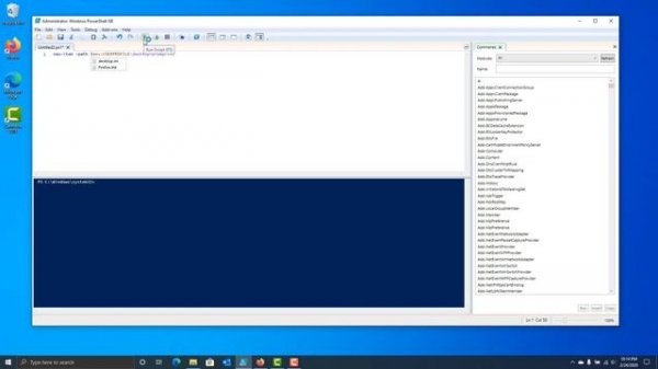 How to save a Powershell script to desktop