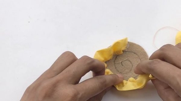 How To Make Flower Out Of Fabric || Easy Fabric Flower