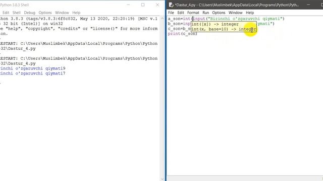 INPUT va sonlar bilan ishlash | Working with INPUT and numbers | Работа с INPUT и числами смотреть онлайн