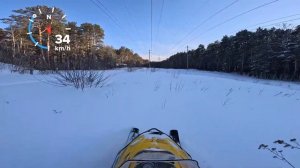 Быстрая езда на brp bombardier skandic 600 по пухлому