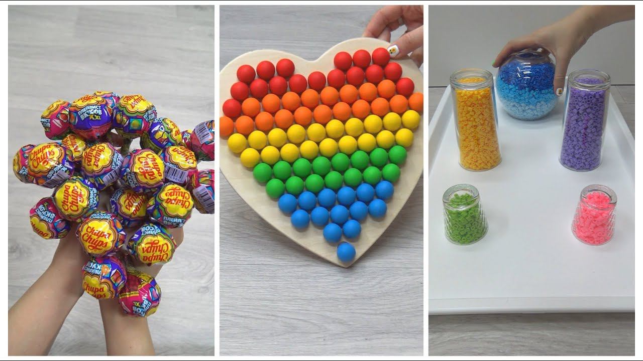 Oddly Satisfying Reverse Video. Colorful Relaxing Compilation. No Talking, No Music
