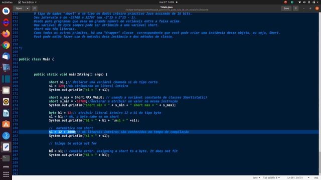 Lesson 10 - Data types - Java's short primitive type смотреть онлайн