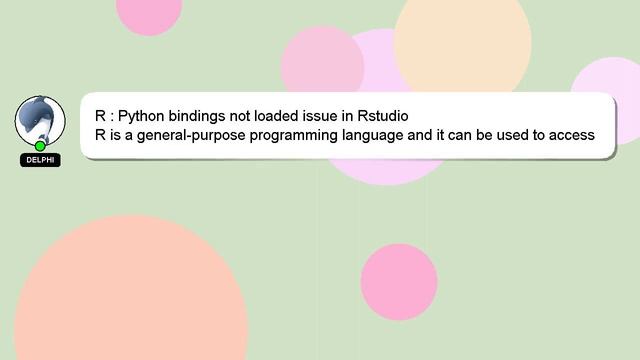 R : Python bindings not loaded issue in Rstudio смотреть онлайн