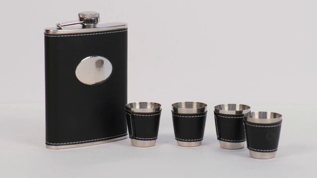 Фляжка с шахматами и со стопками 4 штуки, воронкой / FL-172 смотреть онлайн