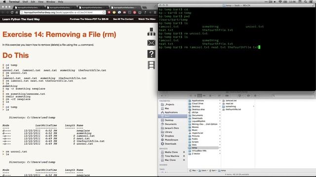 Command Line Crash Course - Ex 14 - Removing a File (rm) смотреть онлайн
