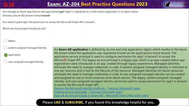 AZ-204 exam questions and answers 2023 |30 new AZ204 best practice questions | Azure Certifications смотреть онлайн