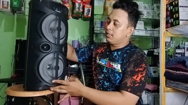 Speaker bluetooth memiliki speaker double power 8inci × 2 karaoke ( ZQS8207 ) KIMISO смотреть онлайн