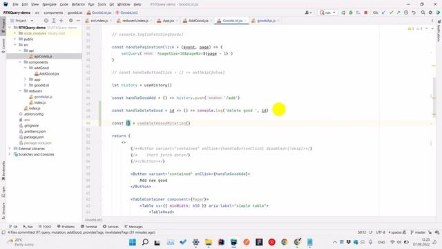 RTK Query 08: deleteGood, providesTags, invalidatesTags смотреть онлайн