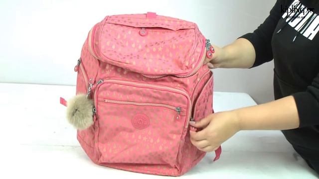 Обзор детского рюкзака для ноутбука Kipling UPGRADE Pink Gold Drop (25T) K16199_25T смотреть онлайн