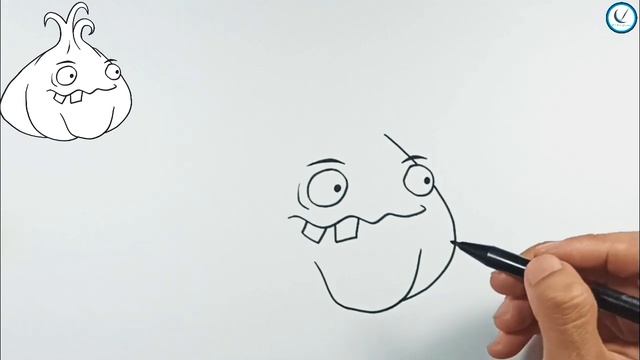 How to Draw Garlic from Plants vs zombies смотреть онлайн