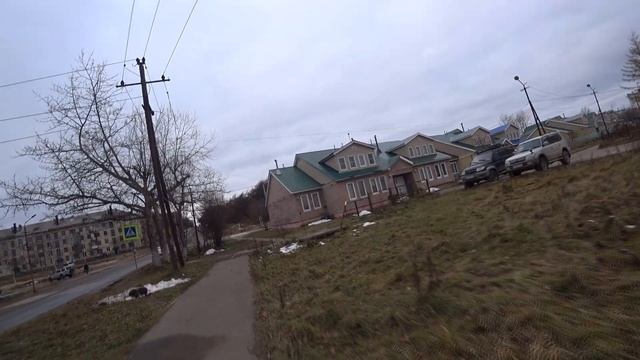 Сахалин . г. Оха прогулка от центрального рынка в парк. смотреть онлайн