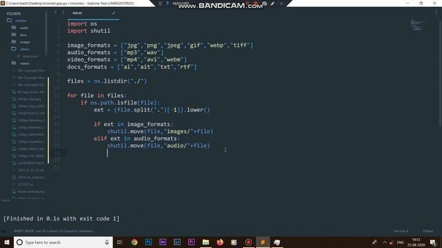 Python Automation project - Create Files organizer application in python. смотреть онлайн