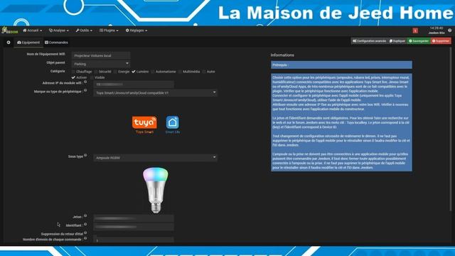 Tuto (partie 1) Contrôler ses appareils Smartlife en local avec Jeedom смотреть онлайн