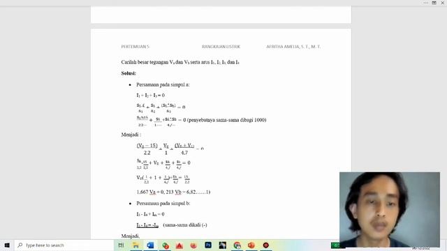 METODE TEGANGAN SIMPUL (NODE VOLTAGE METHOD israq jaffan sibarani nim 2205211010 смотреть онлайн