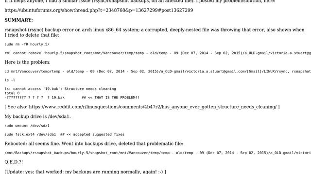 Unix & Linux: Cannot remove file: "Structure needs cleaning" (5 Solutions!!) смотреть онлайн