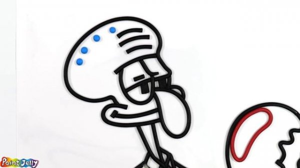 SpongeBob SquarePants Jelly Painting & Coloring Animated Characters | Mewarnai Characters