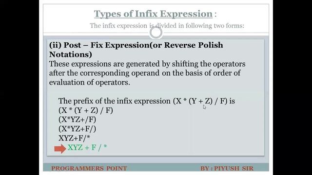 Infix Expression Conversions in Java ( PRE & POST ) for ISC || By : Piyush Sir смотреть онлайн