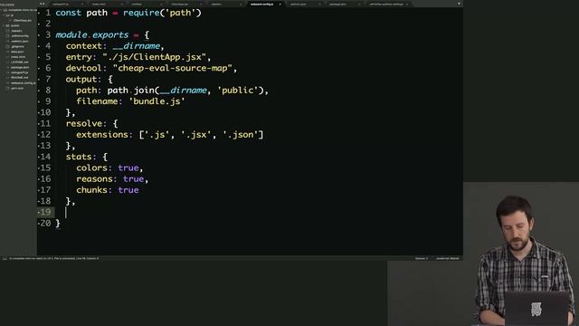 2 7 setting up webpack config js file смотреть онлайн