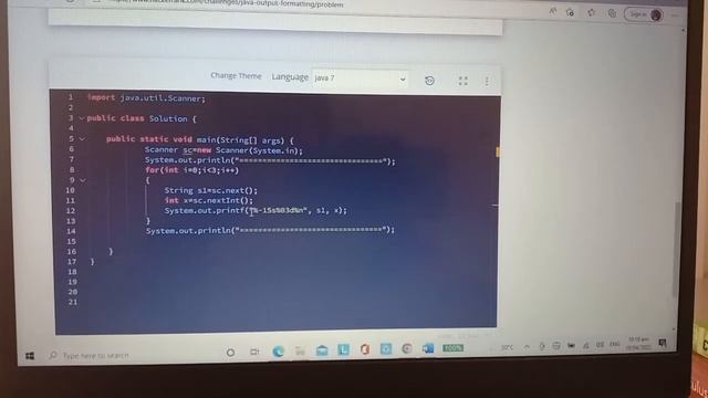 Java Output Formatting смотреть онлайн