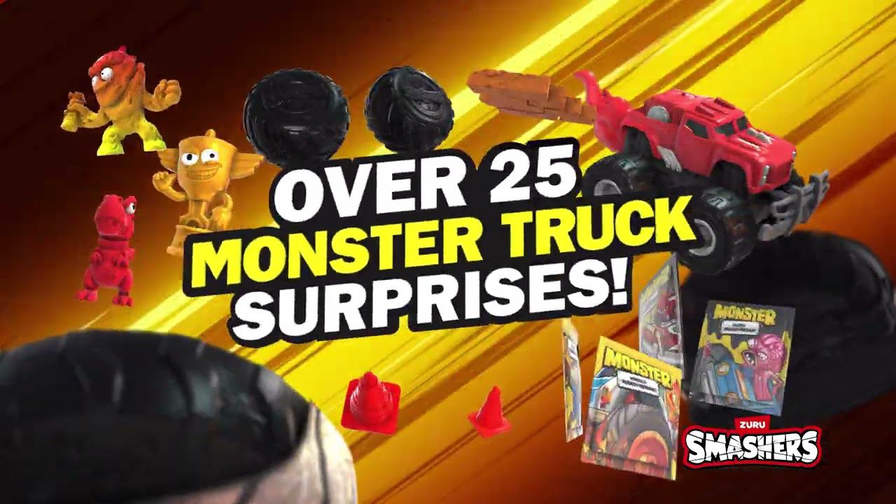 Smashers Monster Trucks boys 4 8 15s 16;9 15s brand WITH ZURU LOGO смотреть онлайн