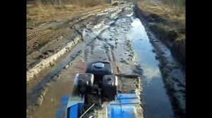 Весенний оффрод на Мотоблоке.Нева по грязи не тянет!